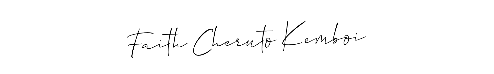 Also we have Faith Cheruto Kemboi name is the best signature style. Create professional handwritten signature collection using Allison_Script autograph style. Faith Cheruto Kemboi signature style 2 images and pictures png