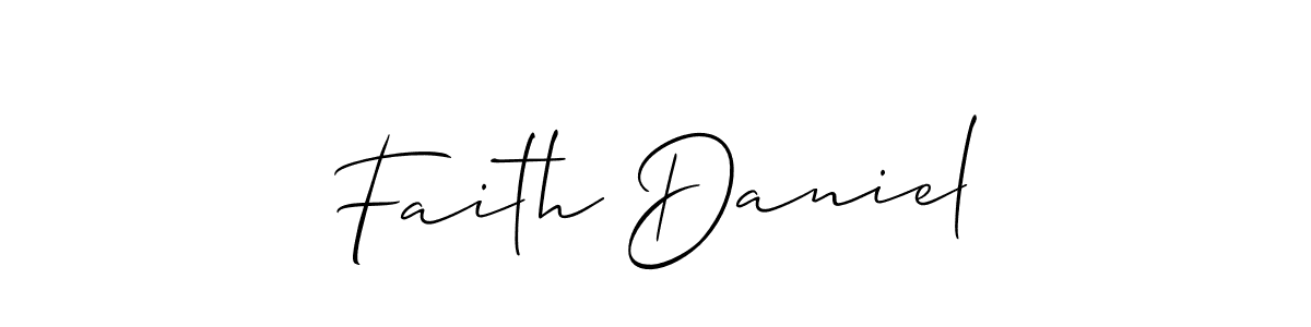 Use a signature maker to create a handwritten signature online. With this signature software, you can design (Allison_Script) your own signature for name Faith Daniel. Faith Daniel signature style 2 images and pictures png