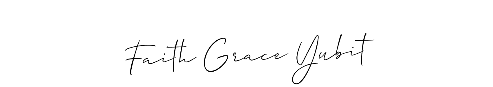 How to Draw Faith Grace Yubit signature style? Allison_Script is a latest design signature styles for name Faith Grace Yubit. Faith Grace Yubit signature style 2 images and pictures png