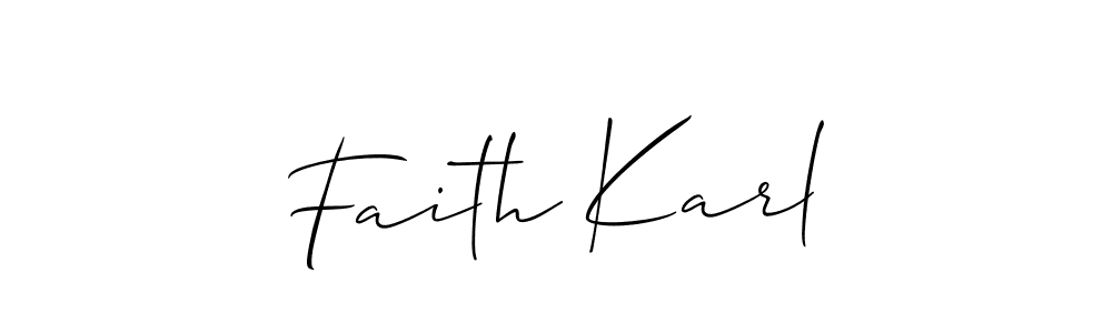 Similarly Allison_Script is the best handwritten signature design. Signature creator online .You can use it as an online autograph creator for name Faith Karl. Faith Karl signature style 2 images and pictures png
