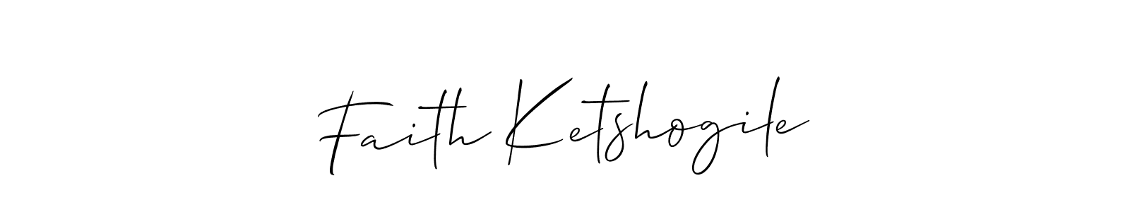 Also You can easily find your signature by using the search form. We will create Faith Ketshogile name handwritten signature images for you free of cost using Allison_Script sign style. Faith Ketshogile signature style 2 images and pictures png