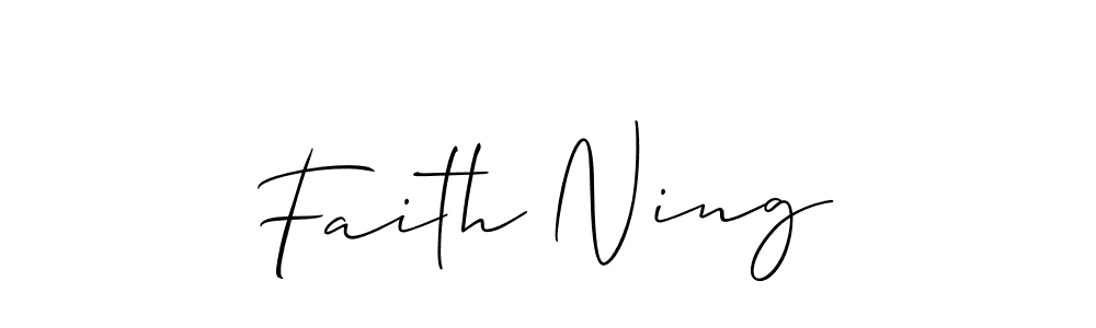 The best way (Allison_Script) to make a short signature is to pick only two or three words in your name. The name Faith Ning include a total of six letters. For converting this name. Faith Ning signature style 2 images and pictures png