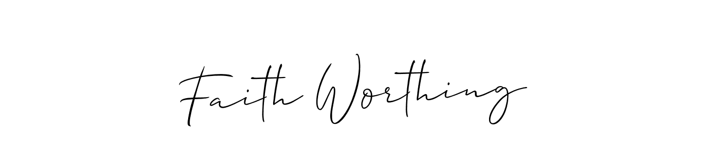 Also we have Faith Worthing name is the best signature style. Create professional handwritten signature collection using Allison_Script autograph style. Faith Worthing signature style 2 images and pictures png