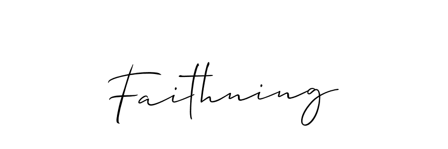 Use a signature maker to create a handwritten signature online. With this signature software, you can design (Allison_Script) your own signature for name Faithning. Faithning signature style 2 images and pictures png