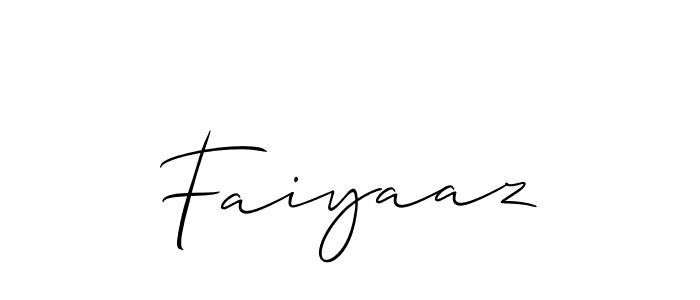 Make a beautiful signature design for name Faiyaaz. With this signature (Allison_Script) style, you can create a handwritten signature for free. Faiyaaz signature style 2 images and pictures png