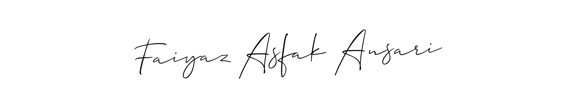 Also You can easily find your signature by using the search form. We will create Faiyaz Asfak Ansari name handwritten signature images for you free of cost using Allison_Script sign style. Faiyaz Asfak Ansari signature style 2 images and pictures png