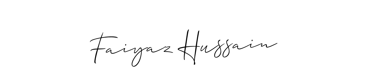 Also You can easily find your signature by using the search form. We will create Faiyaz Hussain name handwritten signature images for you free of cost using Allison_Script sign style. Faiyaz Hussain signature style 2 images and pictures png