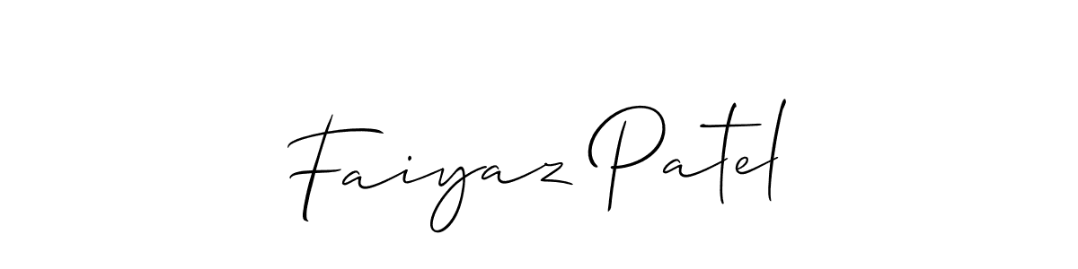 Also we have Faiyaz Patel name is the best signature style. Create professional handwritten signature collection using Allison_Script autograph style. Faiyaz Patel signature style 2 images and pictures png