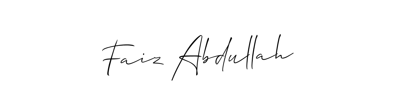 Faiz Abdullah stylish signature style. Best Handwritten Sign (Allison_Script) for my name. Handwritten Signature Collection Ideas for my name Faiz Abdullah. Faiz Abdullah signature style 2 images and pictures png
