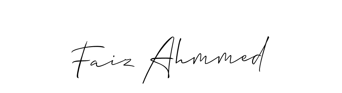 Faiz Ahmmed stylish signature style. Best Handwritten Sign (Allison_Script) for my name. Handwritten Signature Collection Ideas for my name Faiz Ahmmed. Faiz Ahmmed signature style 2 images and pictures png