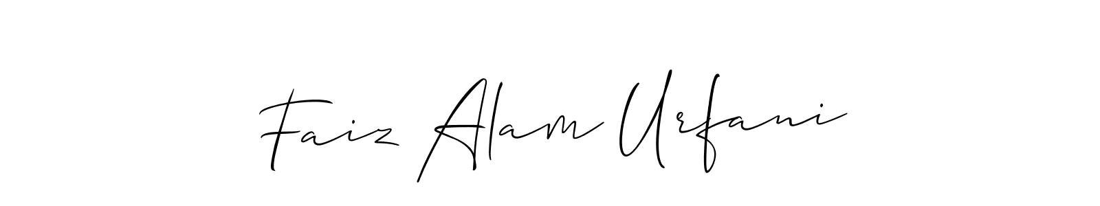 Similarly Allison_Script is the best handwritten signature design. Signature creator online .You can use it as an online autograph creator for name Faiz Alam Urfani. Faiz Alam Urfani signature style 2 images and pictures png
