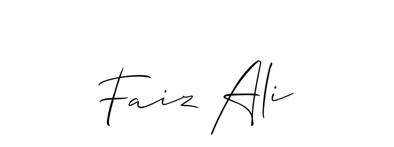 It looks lik you need a new signature style for name Faiz Ali. Design unique handwritten (Allison_Script) signature with our free signature maker in just a few clicks. Faiz Ali signature style 2 images and pictures png