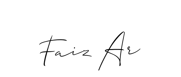 How to Draw Faiz Ar signature style? Allison_Script is a latest design signature styles for name Faiz Ar. Faiz Ar signature style 2 images and pictures png