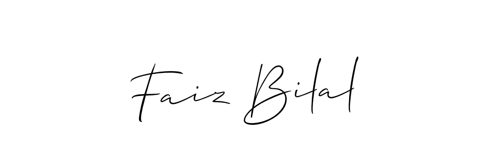 Also You can easily find your signature by using the search form. We will create Faiz Bilal name handwritten signature images for you free of cost using Allison_Script sign style. Faiz Bilal signature style 2 images and pictures png