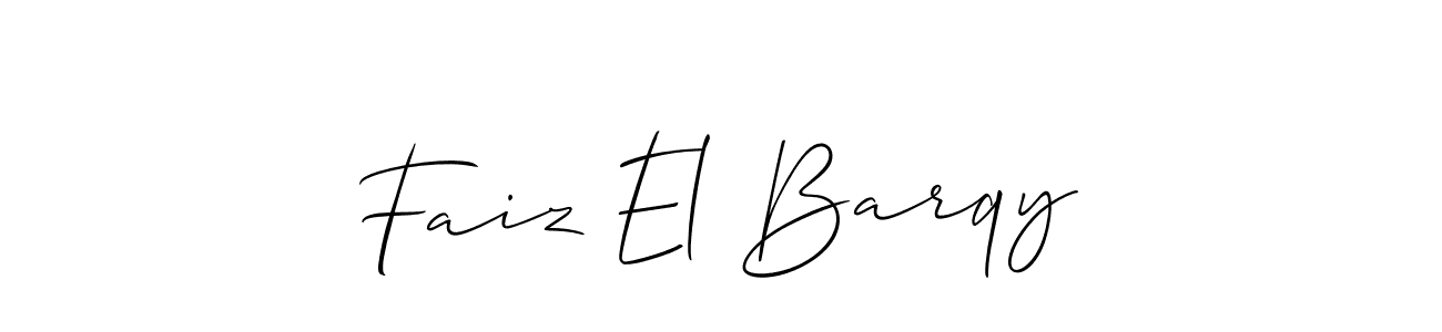 How to make Faiz El Barqy signature? Allison_Script is a professional autograph style. Create handwritten signature for Faiz El Barqy name. Faiz El Barqy signature style 2 images and pictures png