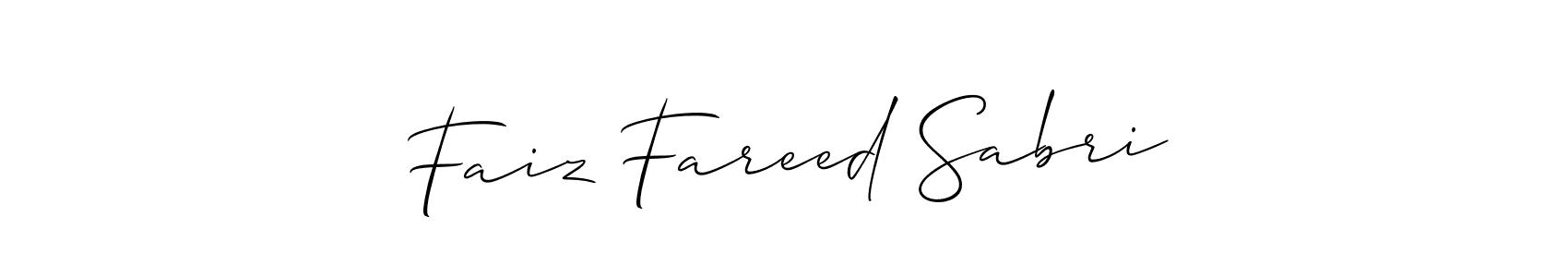 Make a beautiful signature design for name Faiz Fareed Sabri. Use this online signature maker to create a handwritten signature for free. Faiz Fareed Sabri signature style 2 images and pictures png