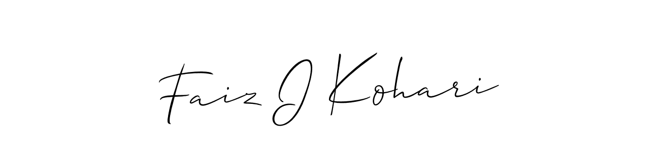 Similarly Allison_Script is the best handwritten signature design. Signature creator online .You can use it as an online autograph creator for name Faiz I Kohari. Faiz I Kohari signature style 2 images and pictures png