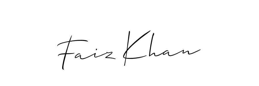 Faiz Khan stylish signature style. Best Handwritten Sign (Allison_Script) for my name. Handwritten Signature Collection Ideas for my name Faiz Khan. Faiz Khan signature style 2 images and pictures png