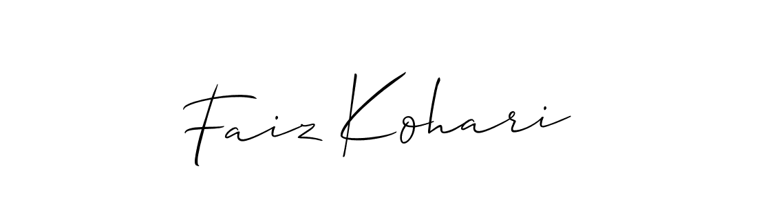 Once you've used our free online signature maker to create your best signature Allison_Script style, it's time to enjoy all of the benefits that Faiz Kohari name signing documents. Faiz Kohari signature style 2 images and pictures png