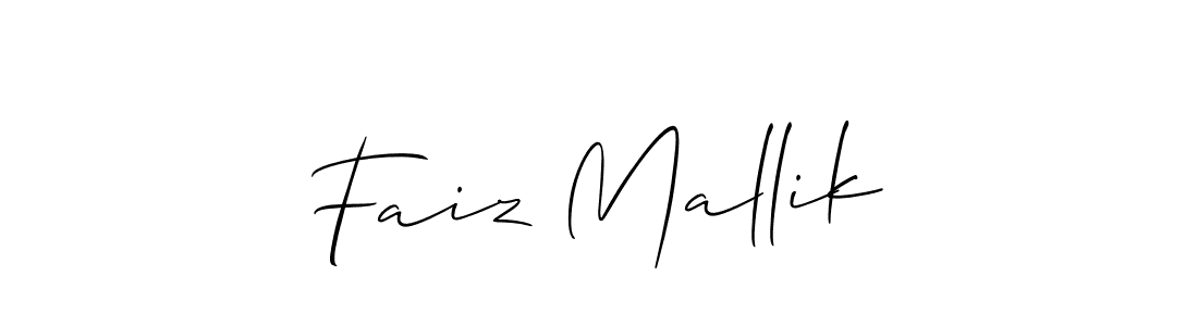 How to make Faiz Mallik name signature. Use Allison_Script style for creating short signs online. This is the latest handwritten sign. Faiz Mallik signature style 2 images and pictures png