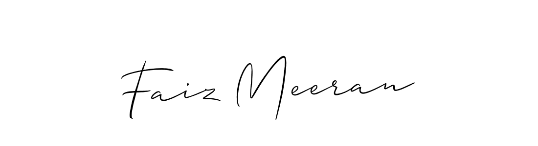 Create a beautiful signature design for name Faiz Meeran. With this signature (Allison_Script) fonts, you can make a handwritten signature for free. Faiz Meeran signature style 2 images and pictures png