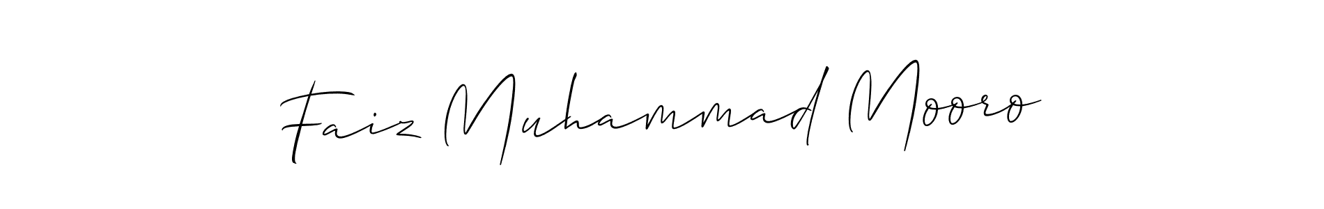 Faiz Muhammad Mooro stylish signature style. Best Handwritten Sign (Allison_Script) for my name. Handwritten Signature Collection Ideas for my name Faiz Muhammad Mooro. Faiz Muhammad Mooro signature style 2 images and pictures png