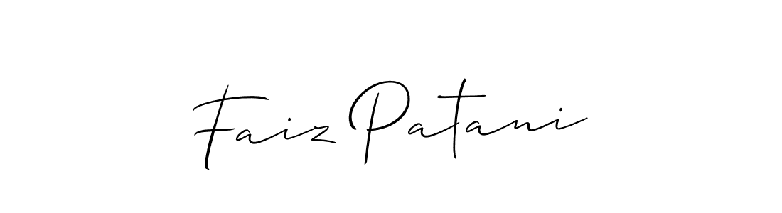 Also we have Faiz Patani name is the best signature style. Create professional handwritten signature collection using Allison_Script autograph style. Faiz Patani signature style 2 images and pictures png