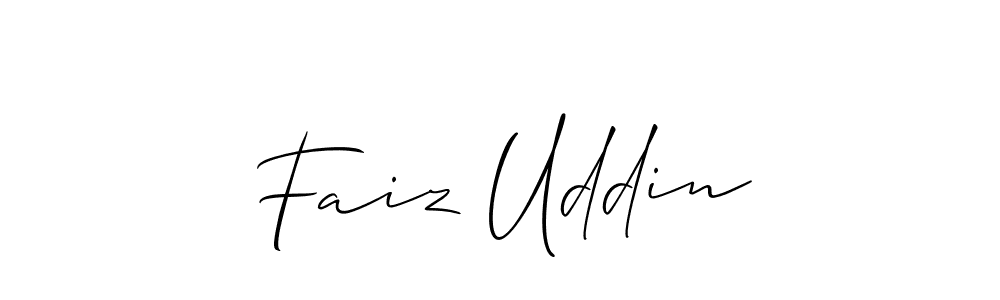 How to make Faiz Uddin signature? Allison_Script is a professional autograph style. Create handwritten signature for Faiz Uddin name. Faiz Uddin signature style 2 images and pictures png