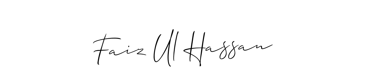 How to make Faiz Ul Hassan signature? Allison_Script is a professional autograph style. Create handwritten signature for Faiz Ul Hassan name. Faiz Ul Hassan signature style 2 images and pictures png