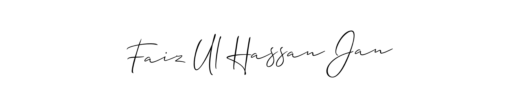 Also You can easily find your signature by using the search form. We will create Faiz Ul Hassan Jan name handwritten signature images for you free of cost using Allison_Script sign style. Faiz Ul Hassan Jan signature style 2 images and pictures png