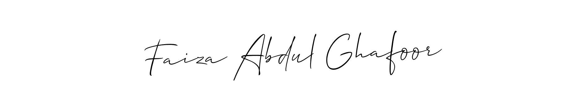 Make a beautiful signature design for name Faiza Abdul Ghafoor. Use this online signature maker to create a handwritten signature for free. Faiza Abdul Ghafoor signature style 2 images and pictures png
