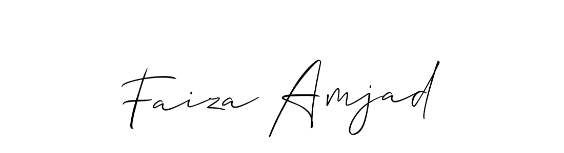 if you are searching for the best signature style for your name Faiza Amjad. so please give up your signature search. here we have designed multiple signature styles  using Allison_Script. Faiza Amjad signature style 2 images and pictures png