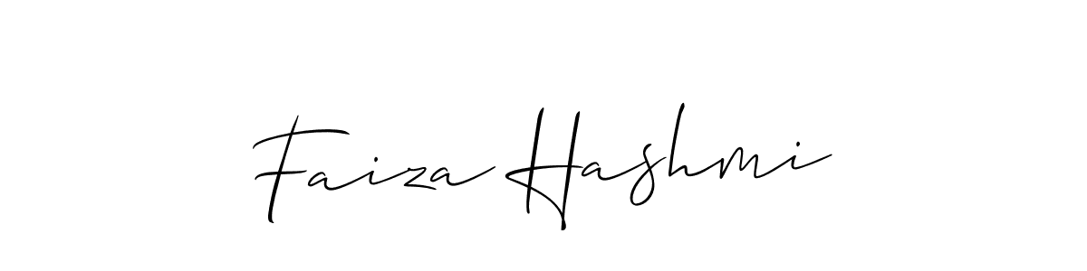 Create a beautiful signature design for name Faiza Hashmi. With this signature (Allison_Script) fonts, you can make a handwritten signature for free. Faiza Hashmi signature style 2 images and pictures png