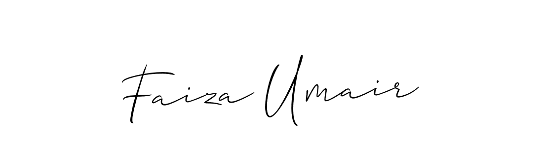 Use a signature maker to create a handwritten signature online. With this signature software, you can design (Allison_Script) your own signature for name Faiza Umair. Faiza Umair signature style 2 images and pictures png