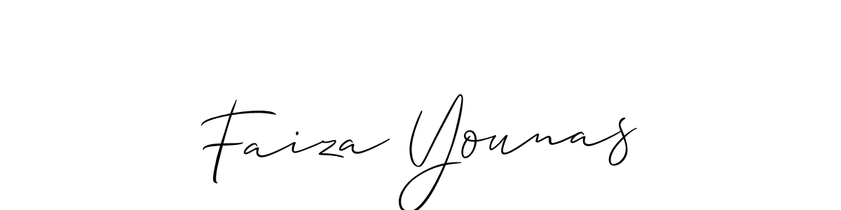 Faiza Younas stylish signature style. Best Handwritten Sign (Allison_Script) for my name. Handwritten Signature Collection Ideas for my name Faiza Younas. Faiza Younas signature style 2 images and pictures png