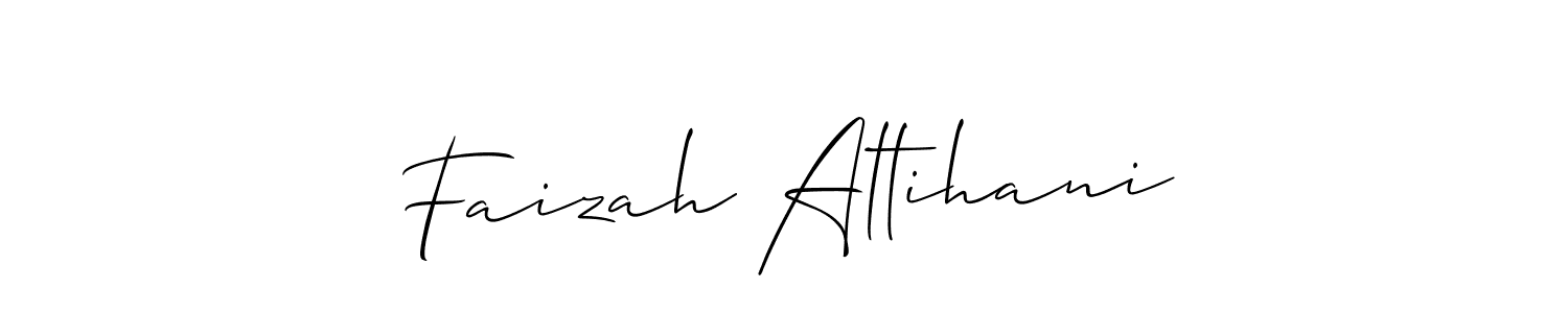 Make a beautiful signature design for name Faizah Altihani. With this signature (Allison_Script) style, you can create a handwritten signature for free. Faizah Altihani signature style 2 images and pictures png