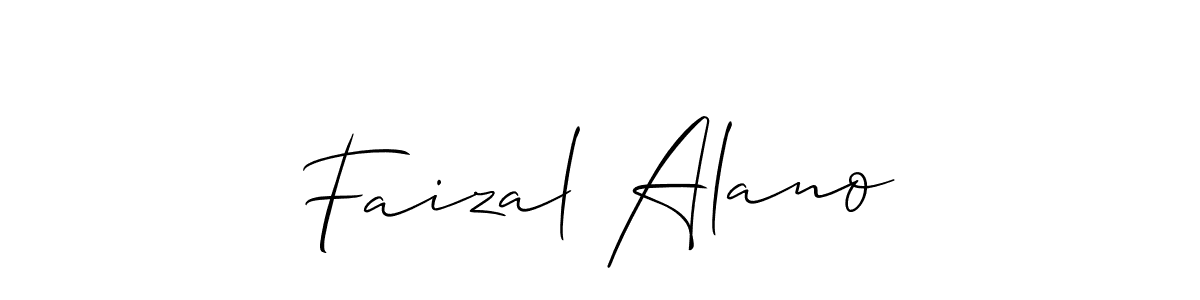 Use a signature maker to create a handwritten signature online. With this signature software, you can design (Allison_Script) your own signature for name Faizal Alano. Faizal Alano signature style 2 images and pictures png