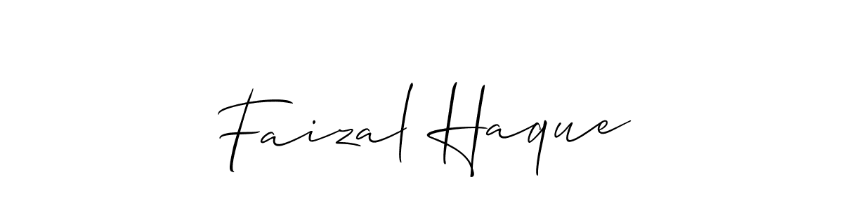 Also we have Faizal Haque name is the best signature style. Create professional handwritten signature collection using Allison_Script autograph style. Faizal Haque signature style 2 images and pictures png