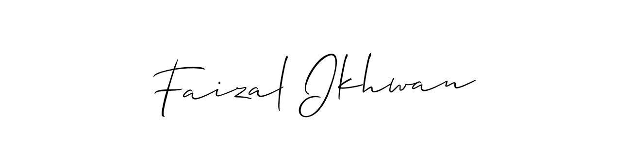 How to make Faizal Ikhwan name signature. Use Allison_Script style for creating short signs online. This is the latest handwritten sign. Faizal Ikhwan signature style 2 images and pictures png