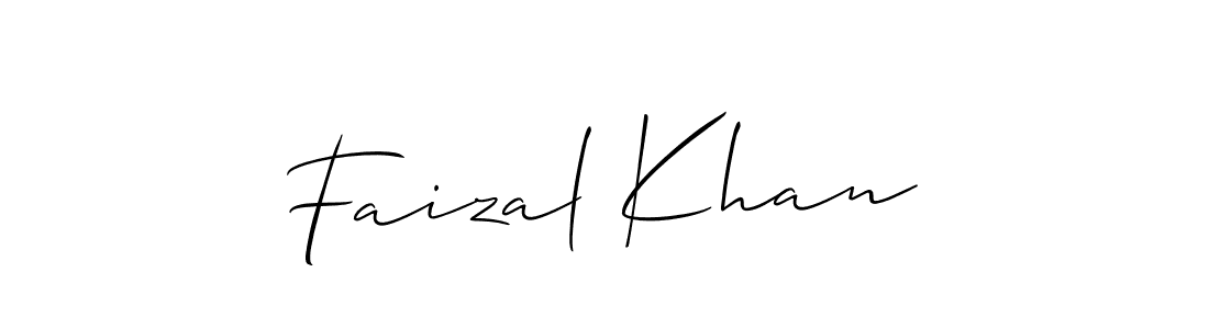 Make a beautiful signature design for name Faizal Khan. With this signature (Allison_Script) style, you can create a handwritten signature for free. Faizal Khan signature style 2 images and pictures png