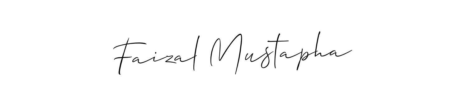 Create a beautiful signature design for name Faizal Mustapha. With this signature (Allison_Script) fonts, you can make a handwritten signature for free. Faizal Mustapha signature style 2 images and pictures png