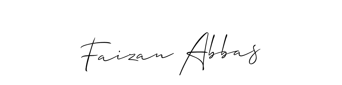 Use a signature maker to create a handwritten signature online. With this signature software, you can design (Allison_Script) your own signature for name Faizan Abbas. Faizan Abbas signature style 2 images and pictures png