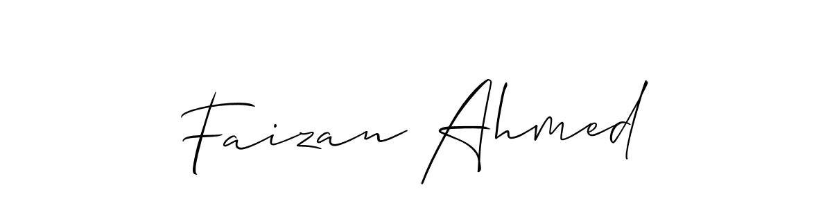 Design your own signature with our free online signature maker. With this signature software, you can create a handwritten (Allison_Script) signature for name Faizan Ahmed. Faizan Ahmed signature style 2 images and pictures png