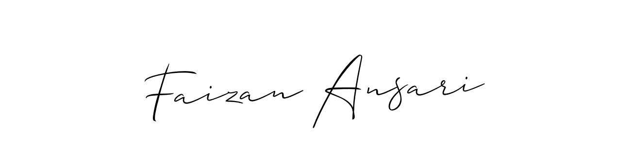 Use a signature maker to create a handwritten signature online. With this signature software, you can design (Allison_Script) your own signature for name Faizan Ansari. Faizan Ansari signature style 2 images and pictures png