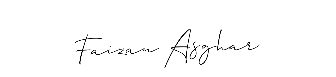 Make a beautiful signature design for name Faizan Asghar. With this signature (Allison_Script) style, you can create a handwritten signature for free. Faizan Asghar signature style 2 images and pictures png