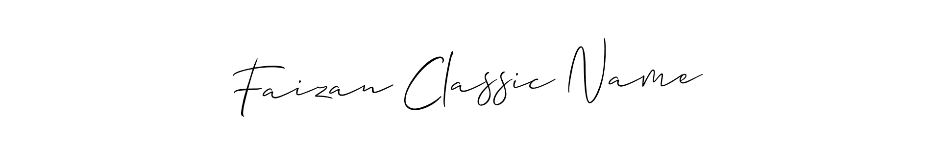 The best way (Allison_Script) to make a short signature is to pick only two or three words in your name. The name Faizan Classic Name include a total of six letters. For converting this name. Faizan Classic Name signature style 2 images and pictures png