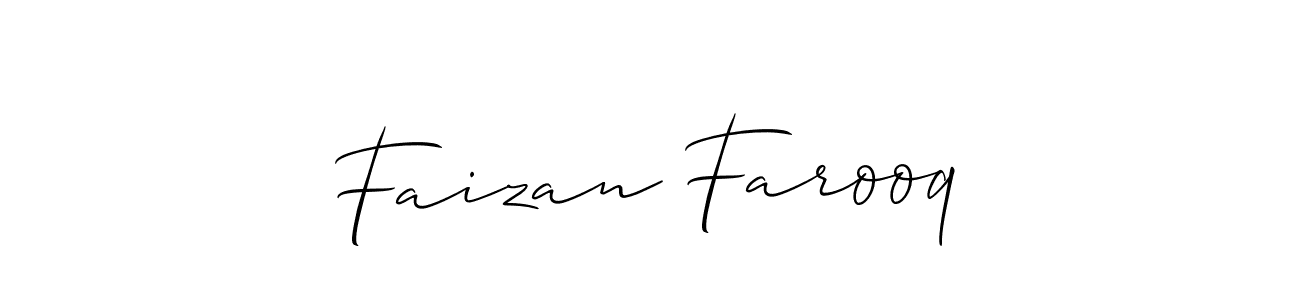 Make a beautiful signature design for name Faizan Farooq. With this signature (Allison_Script) style, you can create a handwritten signature for free. Faizan Farooq signature style 2 images and pictures png