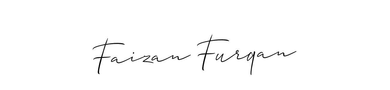 Also we have Faizan Furqan name is the best signature style. Create professional handwritten signature collection using Allison_Script autograph style. Faizan Furqan signature style 2 images and pictures png