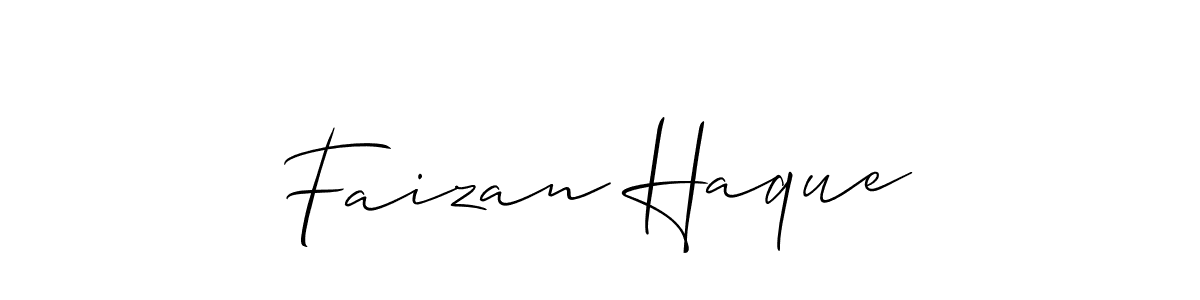 Allison_Script is a professional signature style that is perfect for those who want to add a touch of class to their signature. It is also a great choice for those who want to make their signature more unique. Get Faizan Haque name to fancy signature for free. Faizan Haque signature style 2 images and pictures png