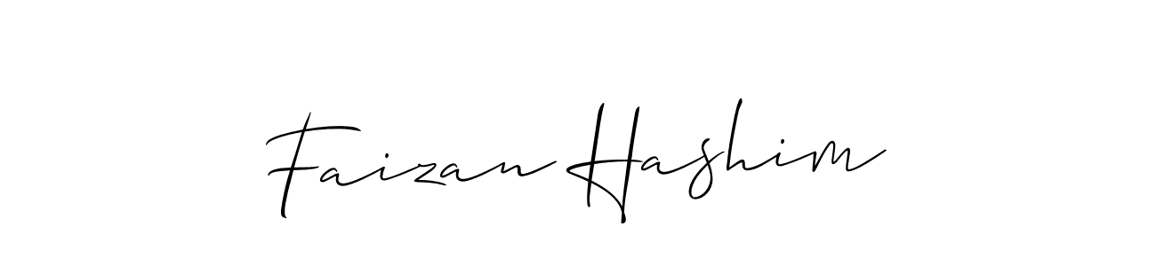 Make a beautiful signature design for name Faizan Hashim. With this signature (Allison_Script) style, you can create a handwritten signature for free. Faizan Hashim signature style 2 images and pictures png